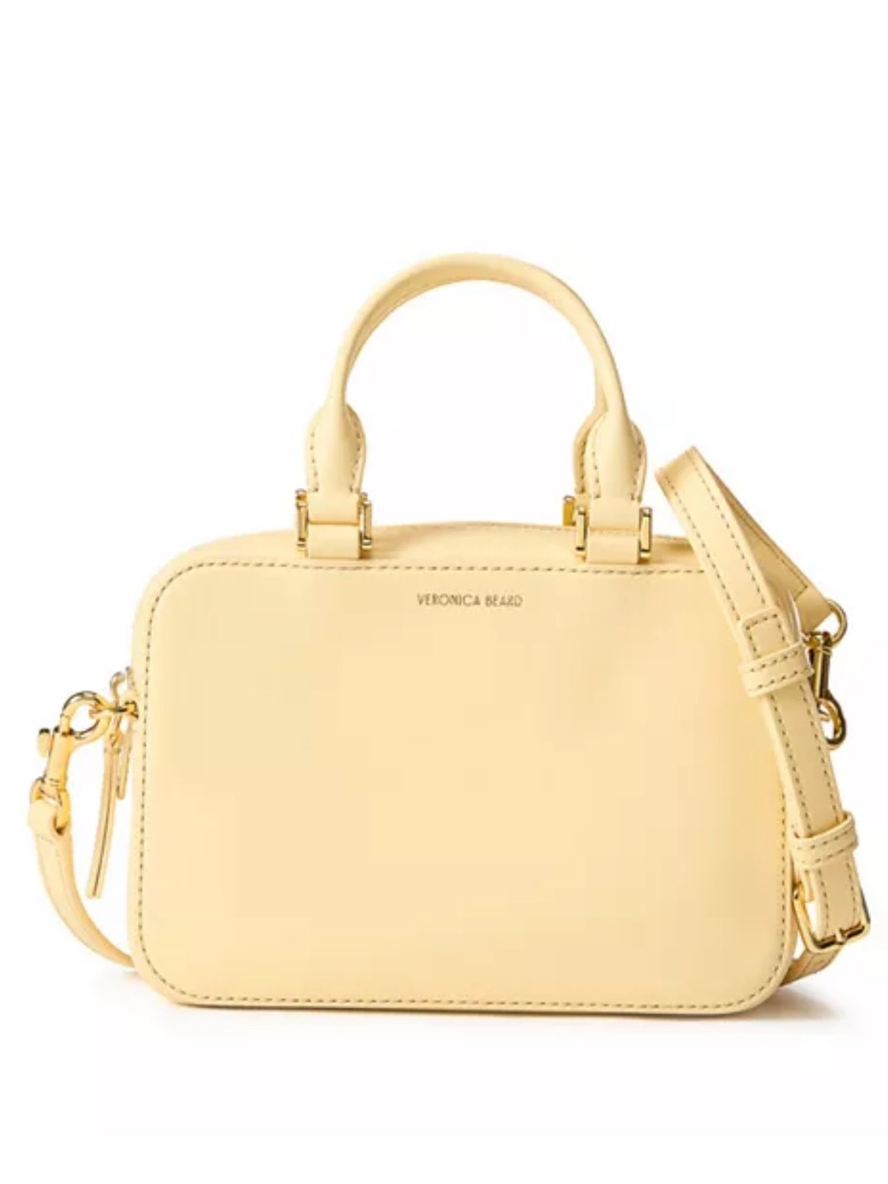 Veronica Beard boxy top handle leather bag. Chamomile. NWT.